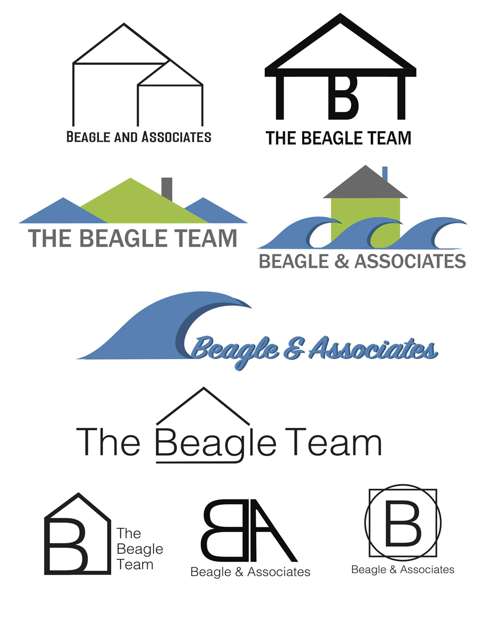 secondary graphics for beagle real estate group logo design